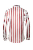Black Red Striped Plus Size Men's Long Sleeve Shirt