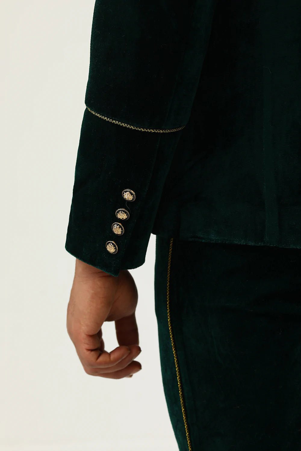 Dark Green Velvet 2 Piece Men's Formal Suits