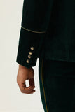Dark Green Velvet 2 Piece Men's Formal Suits