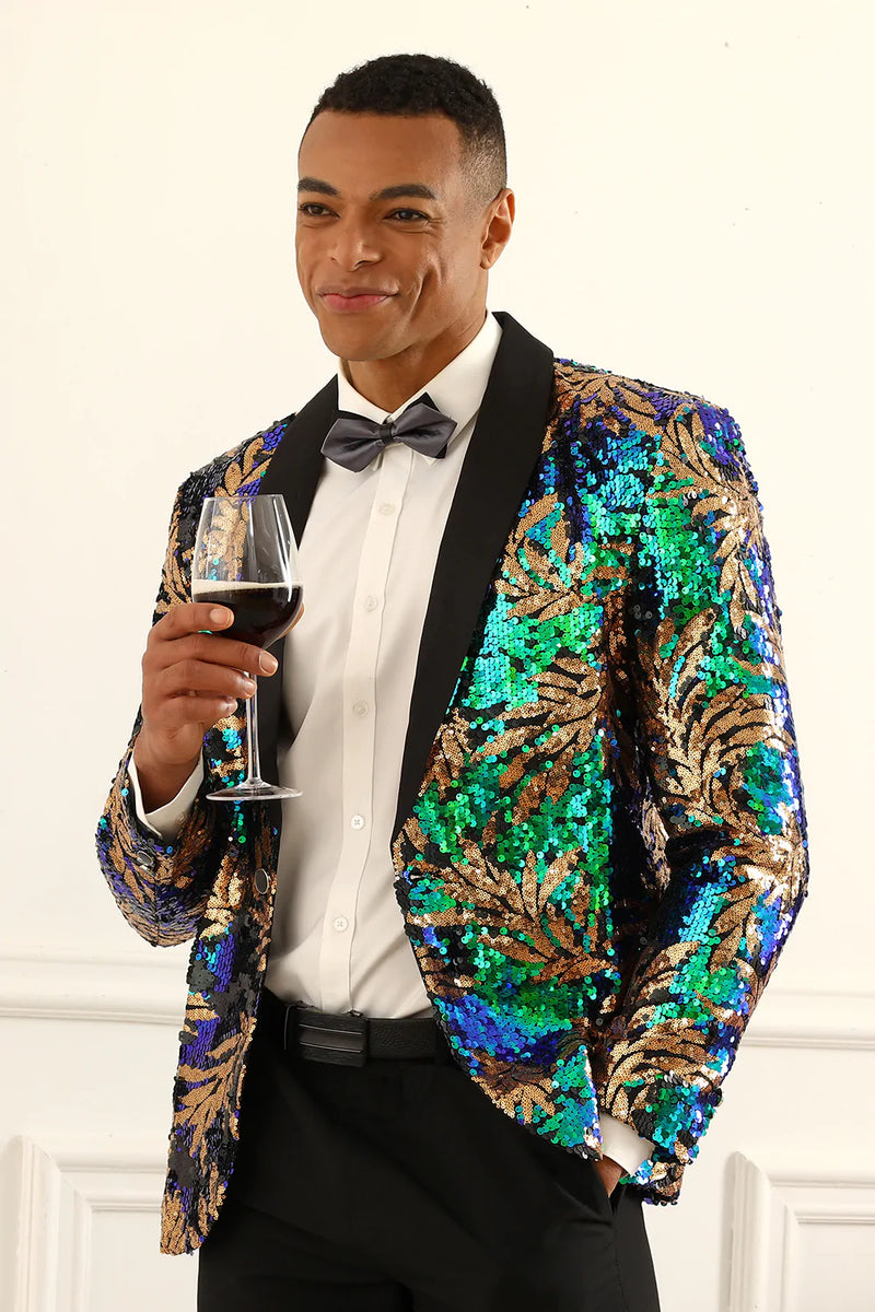 Green and sales gold blazer