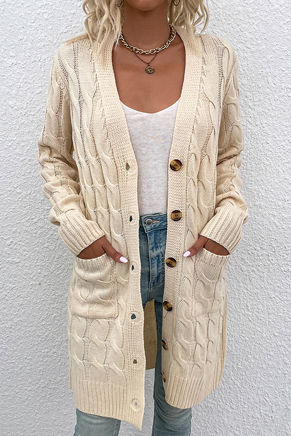 Black Knitted Long Sweater Cardigan