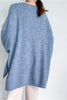 Load image into Gallery viewer, Blue Long Sleeves Oversized Pullover Sweater