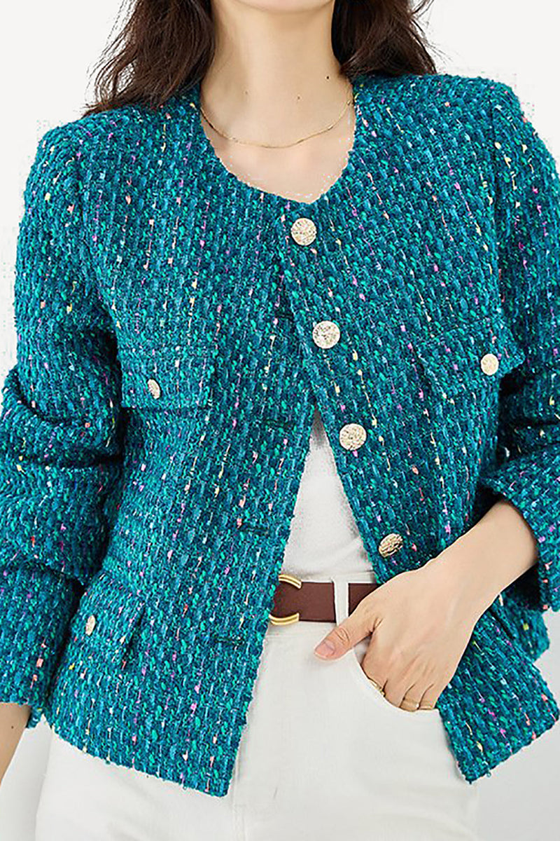 Green tweed hot sale jacket womens