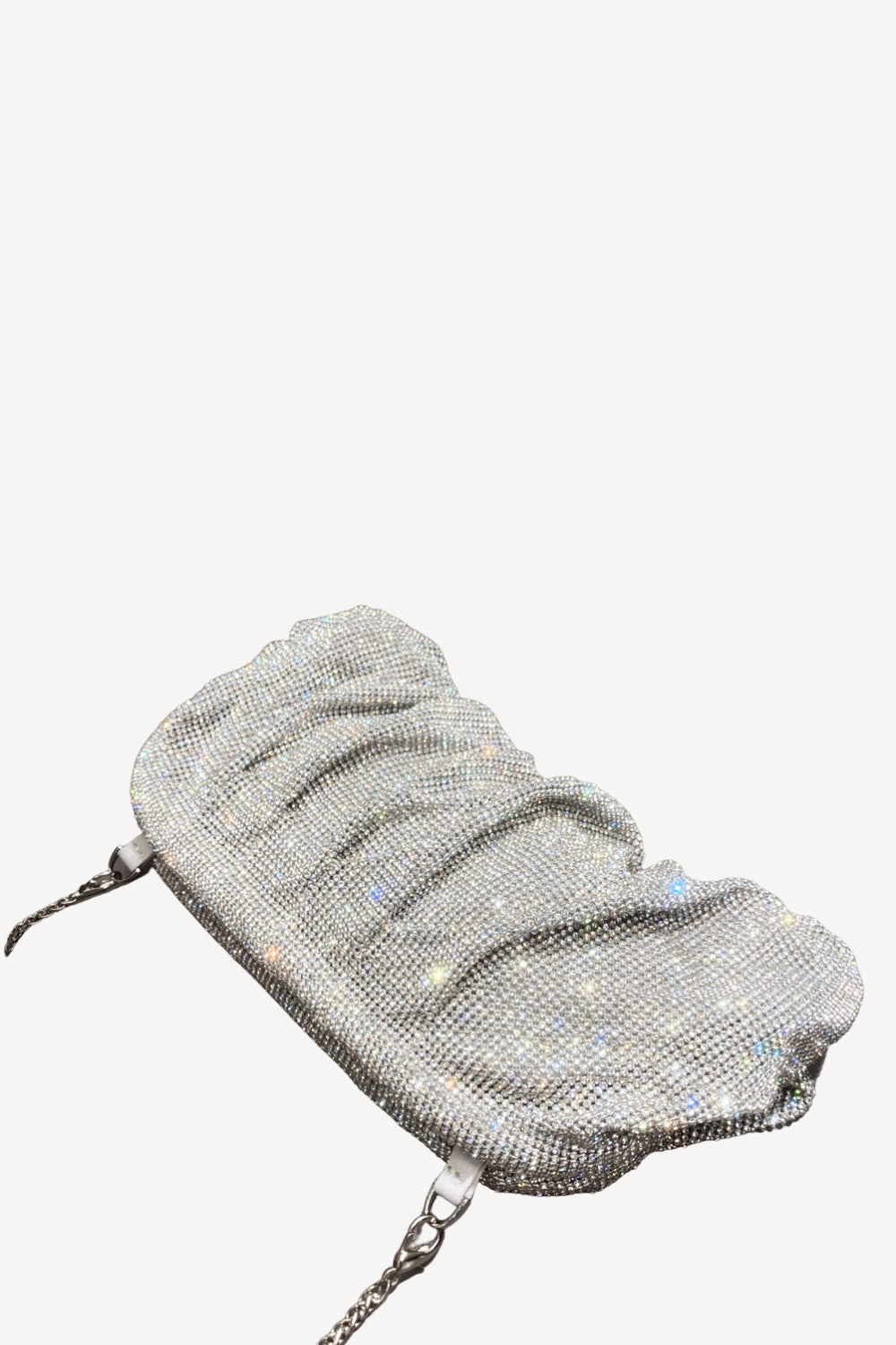 Pink Shiny Rhinestone Clutch Bag