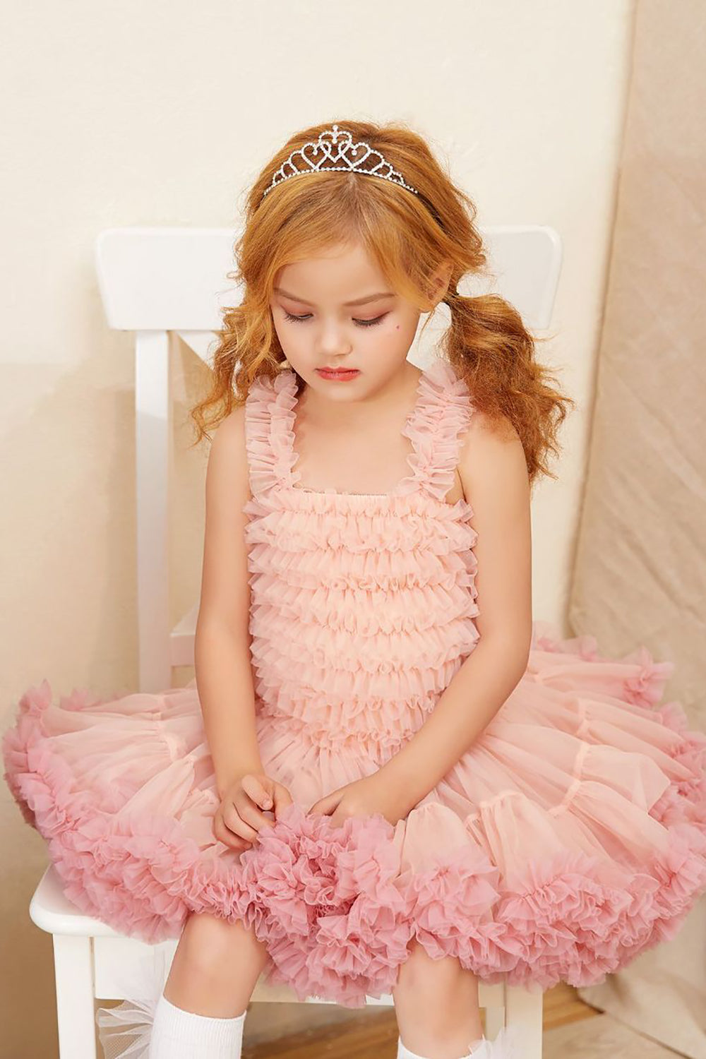 Apricot Girl Party Tutu Dress
