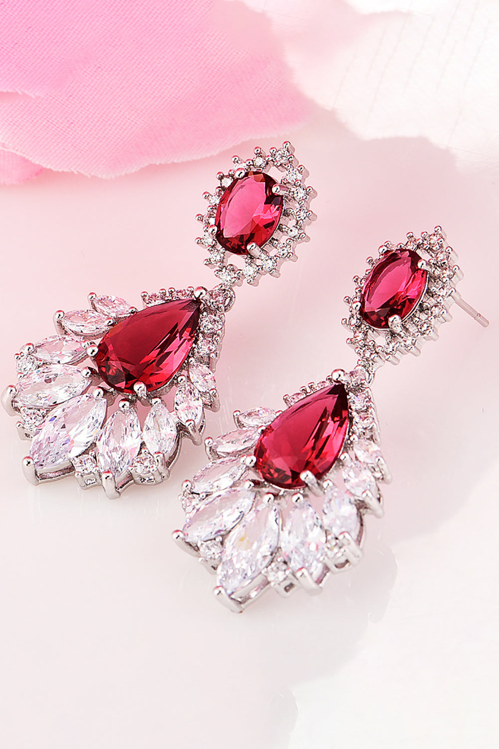 Royal Blue Teardrop Dangle Earrings Party Prom Jewelry