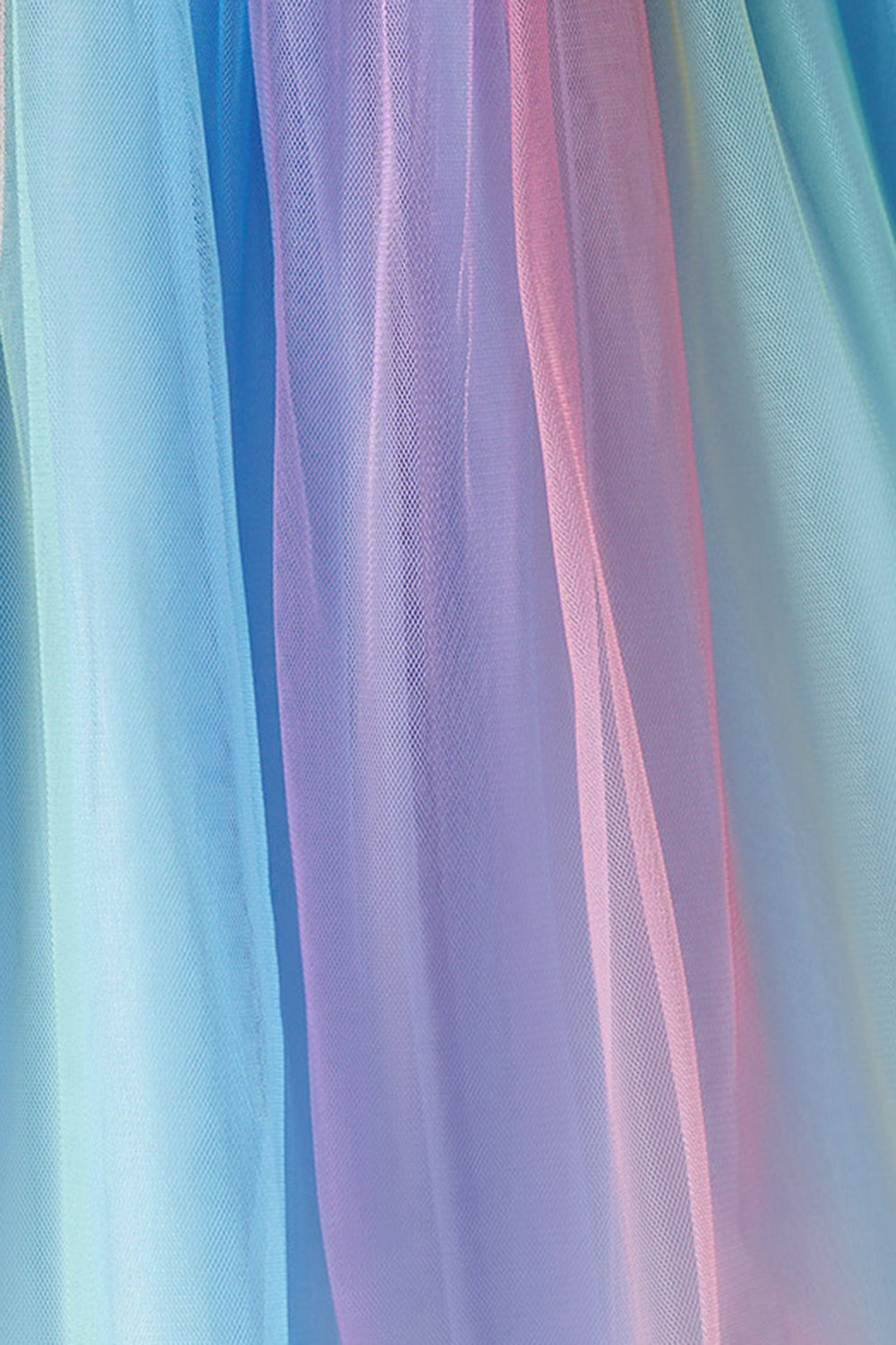 A Line Blue Sequin Sleeveless Girls' Dress