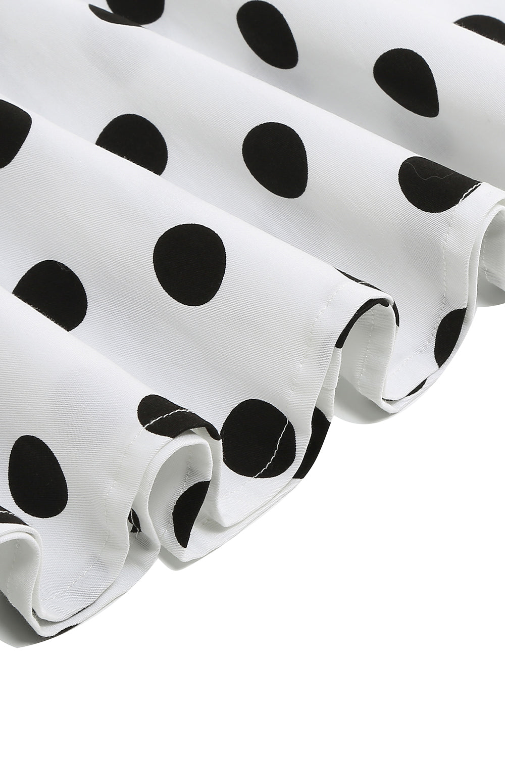 White Polka Dots Sleeveless Vintage Girl Dresses