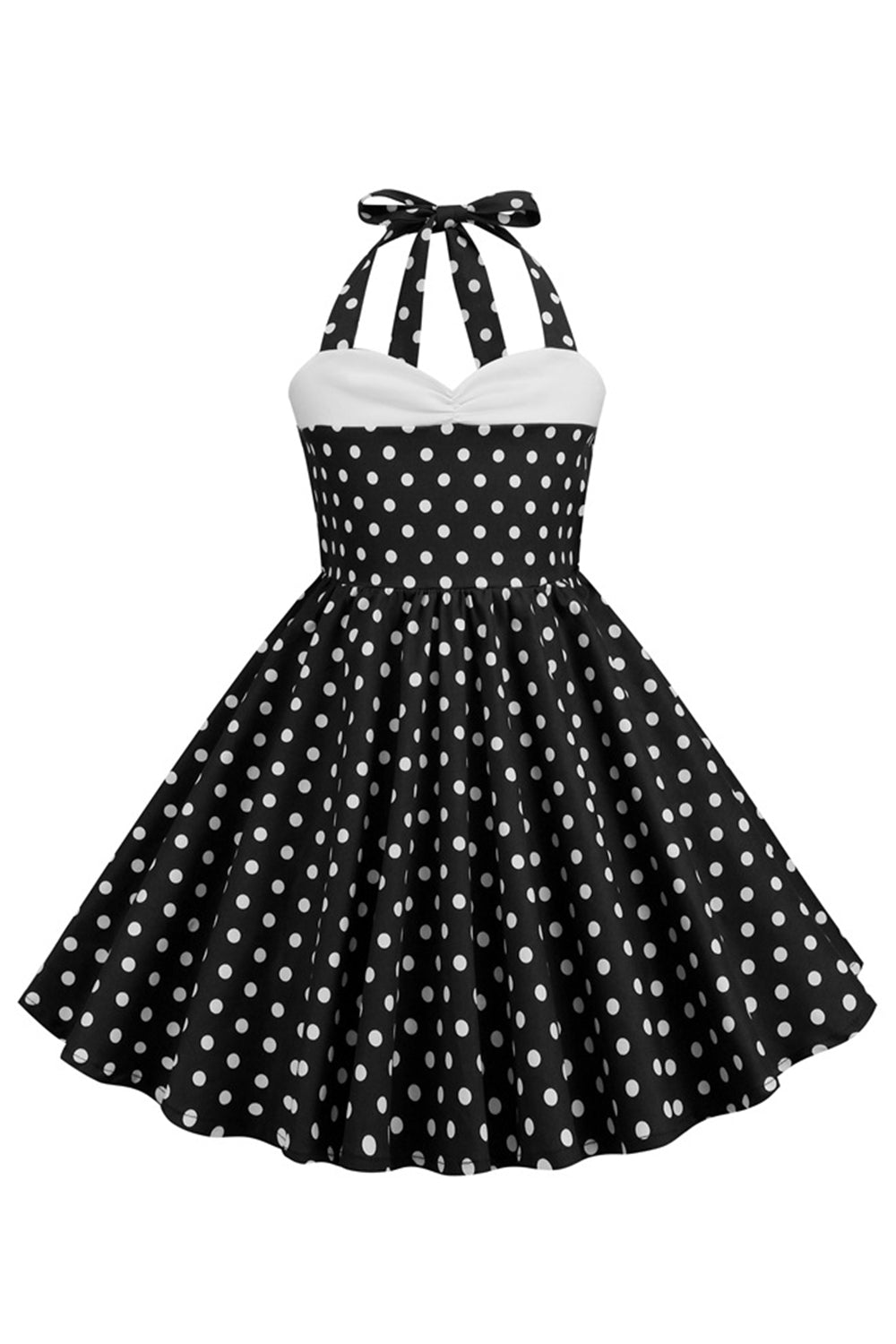 Red Halter Polka Dots 50's Girls Dress