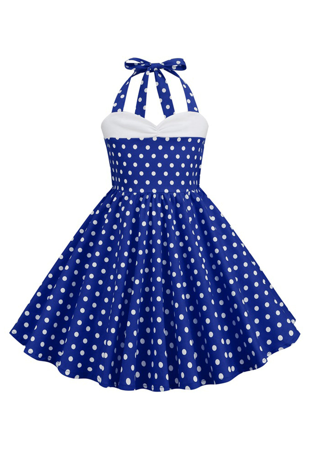 Red Halter Polka Dots 50's Girls Dress