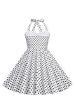 Red Halter Polka Dots 50's Girls Dress