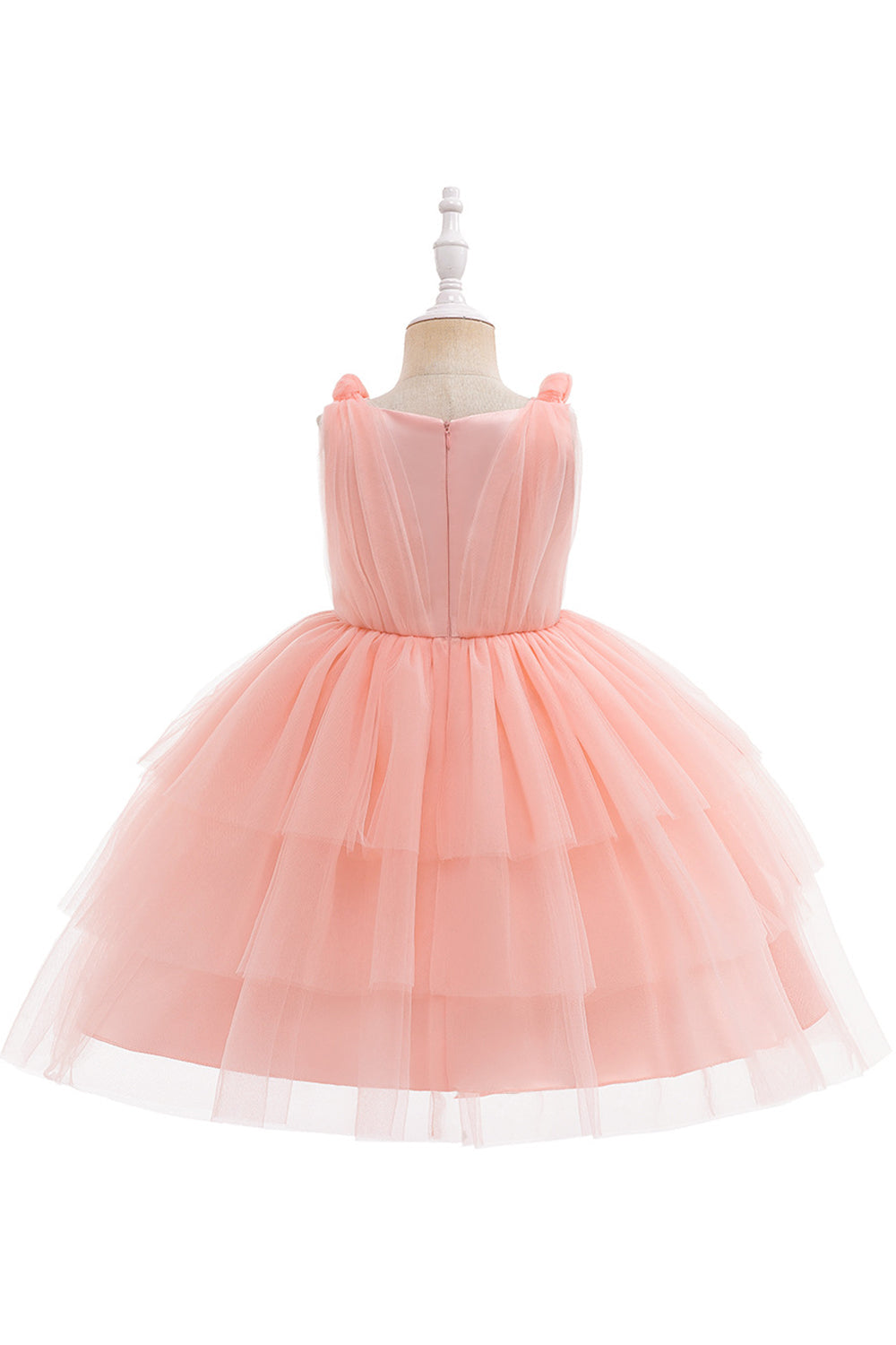Blue Tulle Girl Party Dress with Bows