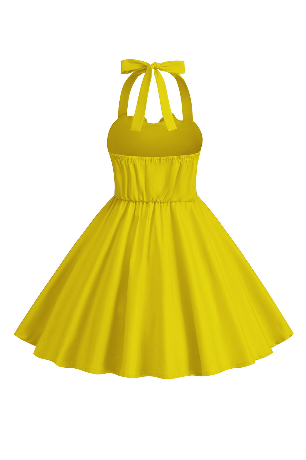 Halter Red Vintage Girls Dress with Bow