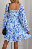 Black Off the Shoulder Printed Long Sleeves Summer Dress
