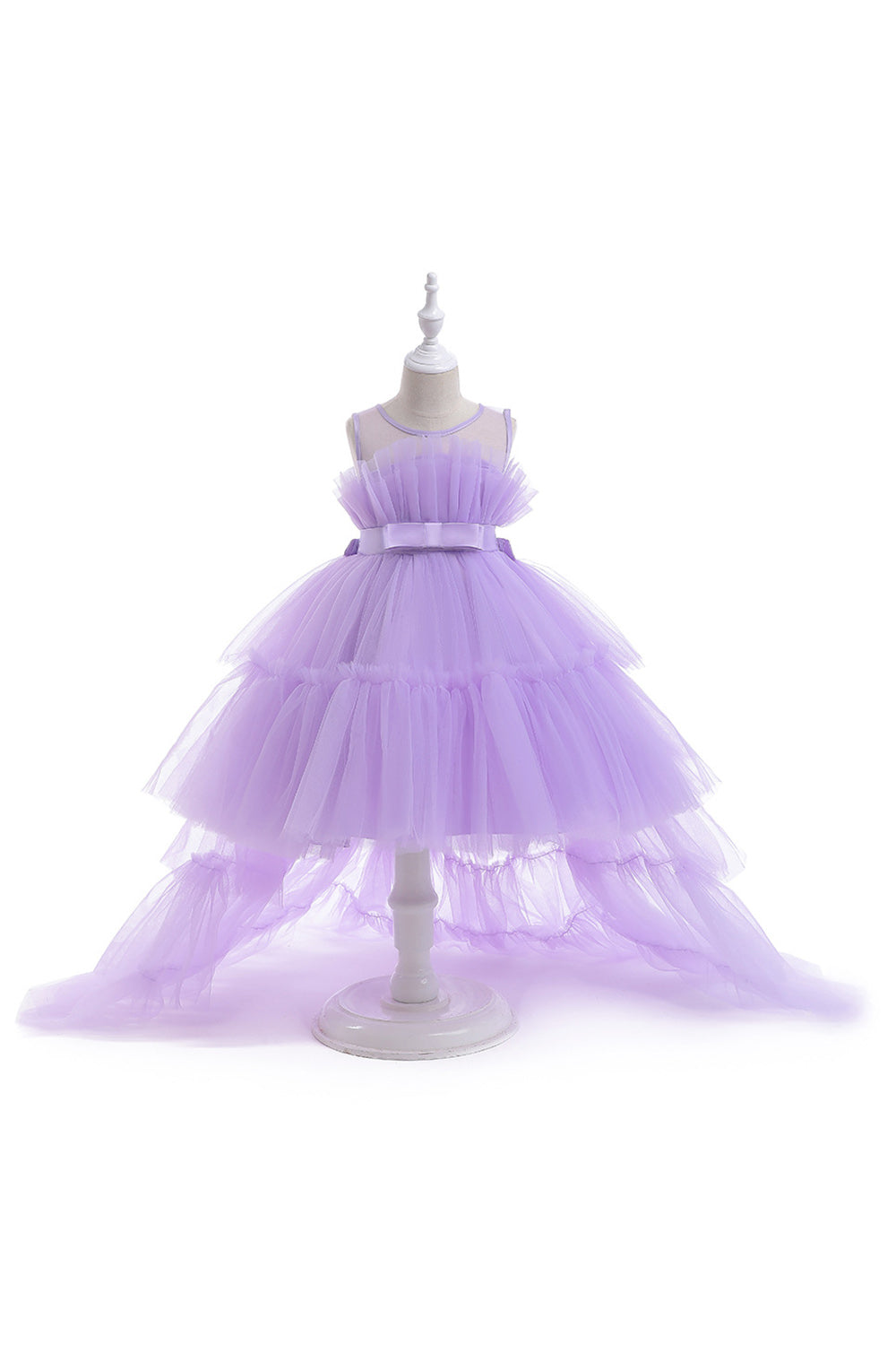 A Line Removable Hot Pink Girl's Party Dress