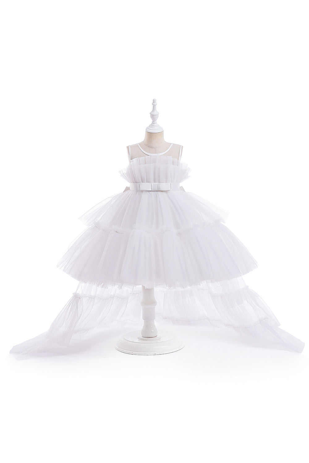 A Line Removable Hot Pink Girl's Party Dress