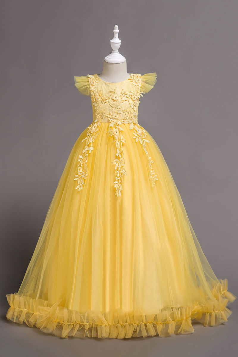 Girls yellow party on sale dresses