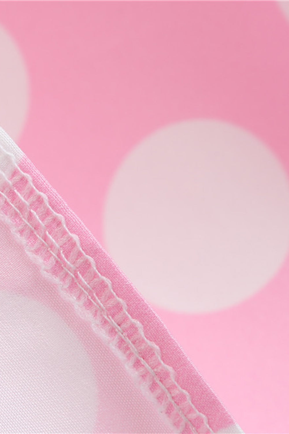 Pink Polka Dots Spaghetti Straps 1950s Dress With Bow