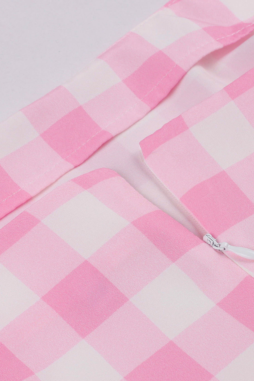 Pink Plaid Pin Up Vintage 1950s Dress