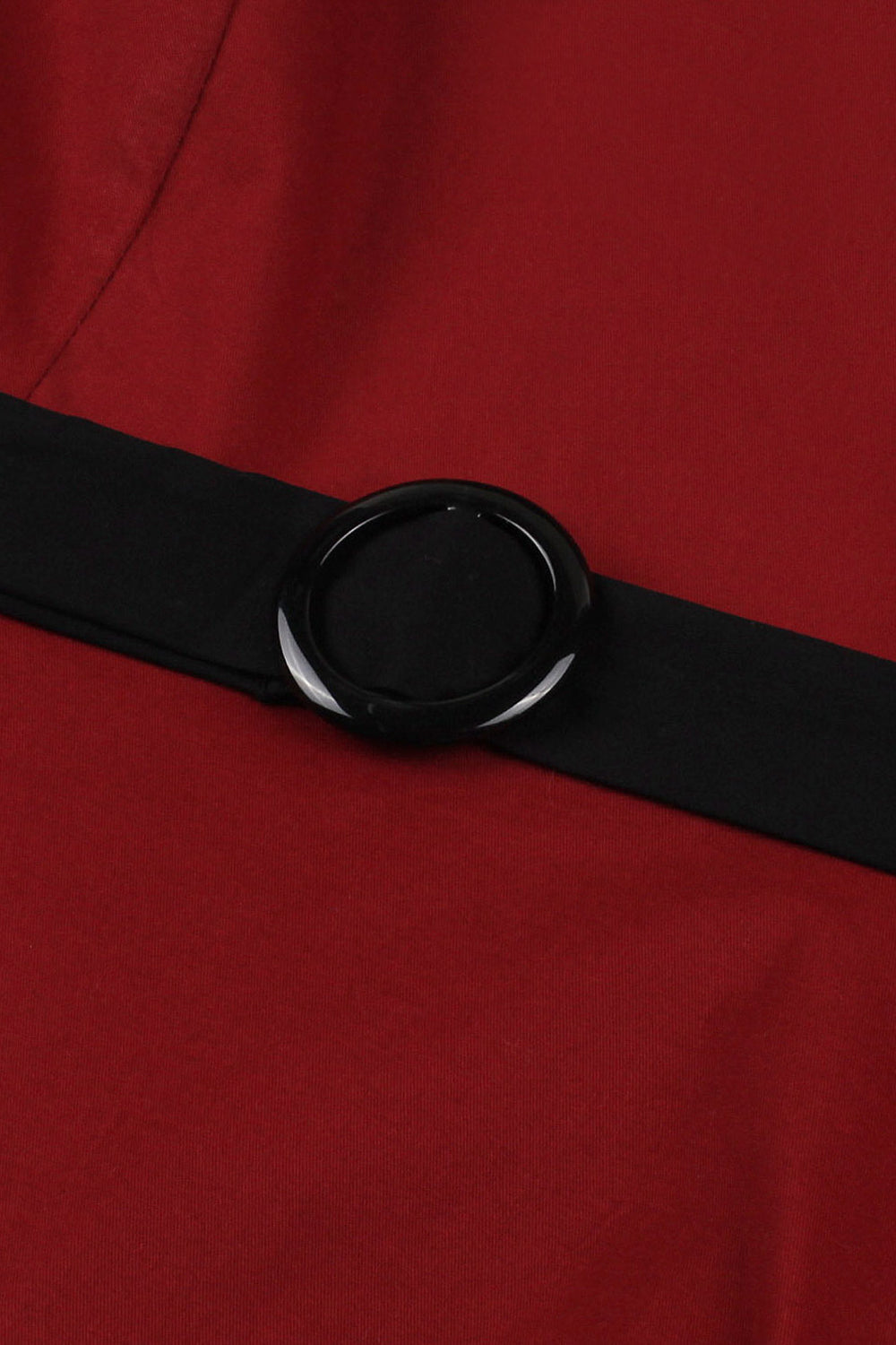 Red A Line 1950s Swing Dress with Belt