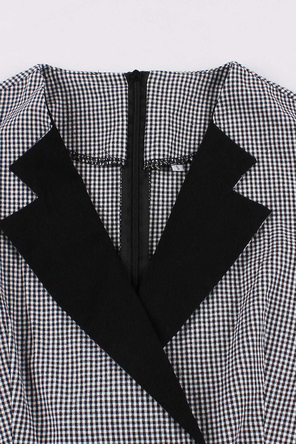 Long Sleeves Plaid Swing 1950s Dress with Belt