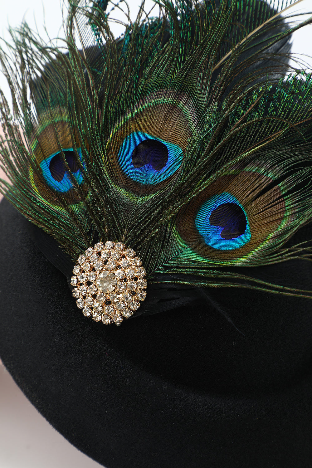 Black Peacock 1920s Style Headpieces