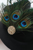 Black Peacock 1920s Style Headpieces