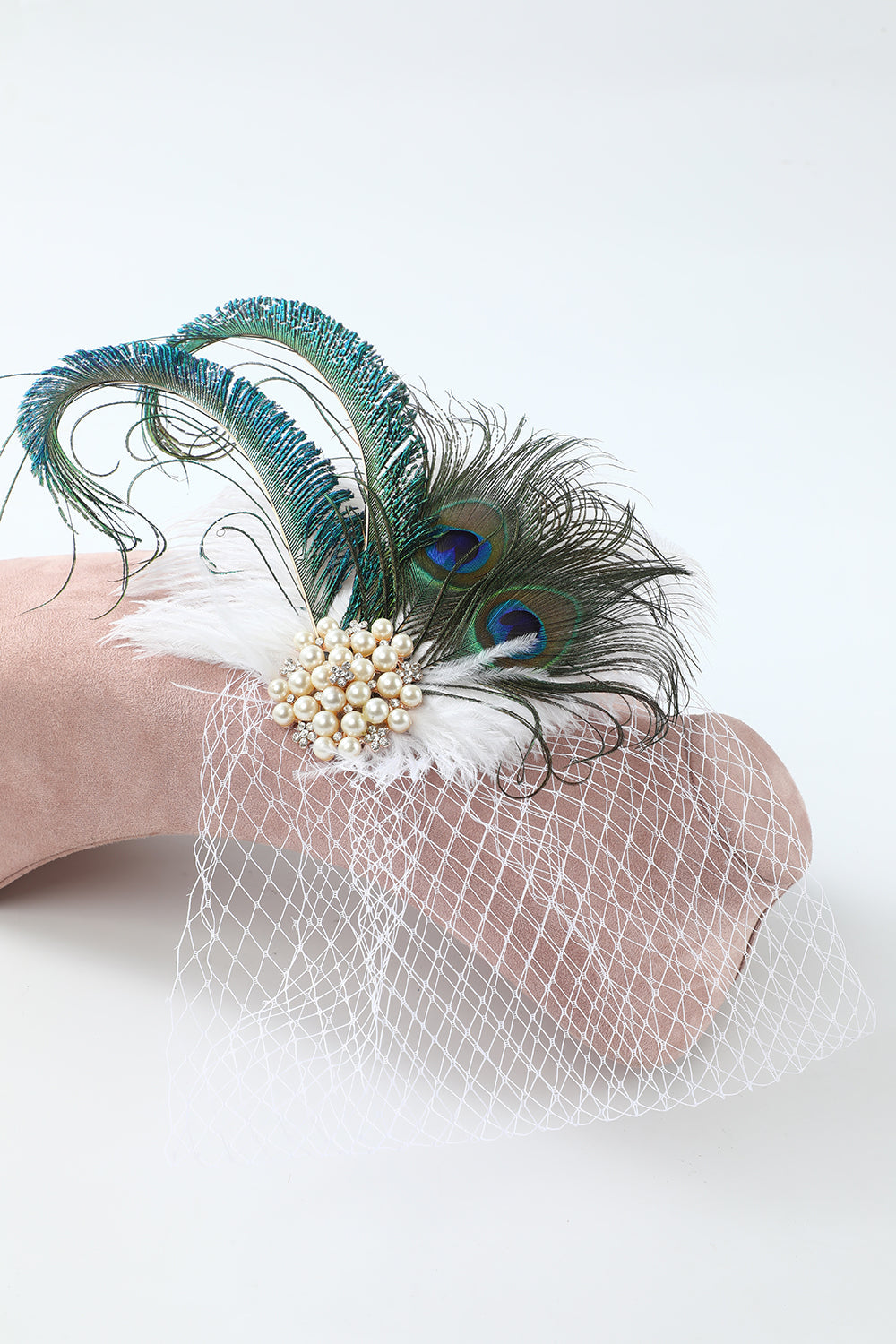 Green Peacock 1920s Great Gatsby Hairpins