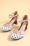 Retro Black White Dots Shoes