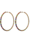 Colorful Beaded Hoop Earrings