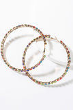 Colorful Beaded Hoop Earrings