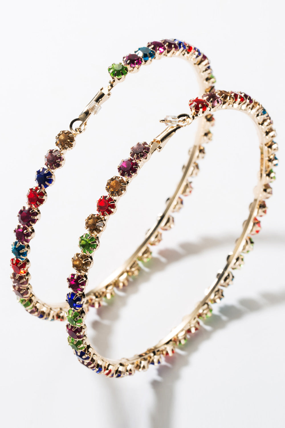 Colorful Beaded Hoop Earrings