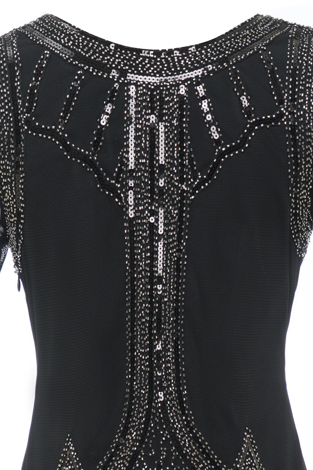 Luxurious Sequined Beaded Fringe 1920s Dress