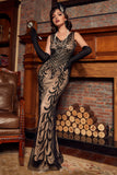 Champagne Sequins Gatsby 1920s Prom Dress