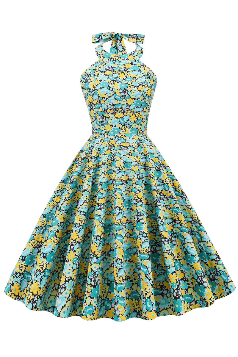 Halter neck 2024 50s dress