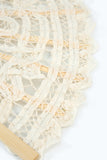 Ivory 1920s Hollow Lace Fan with Fringes