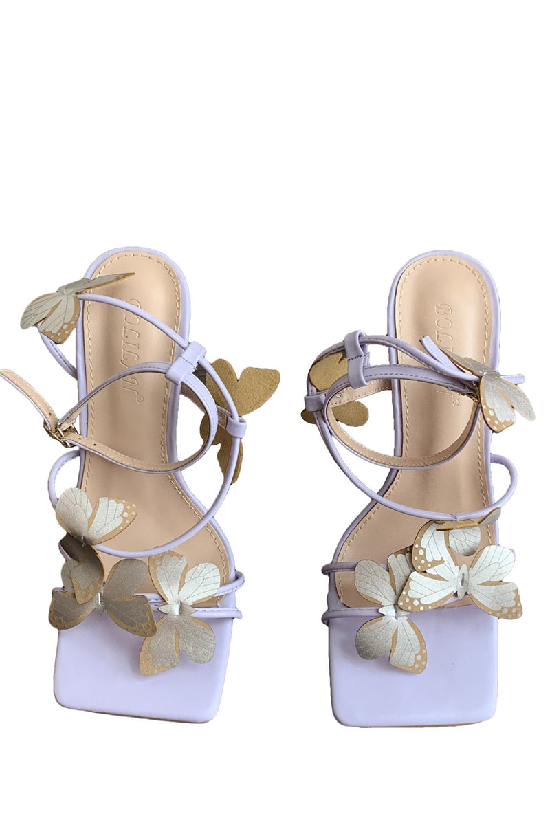 Purple butterfly platform best sale heels