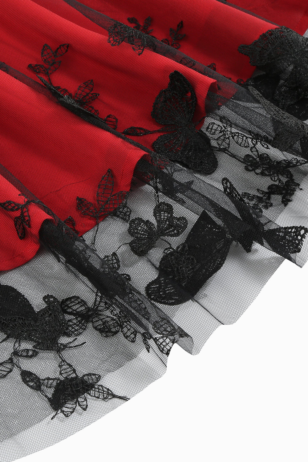 Black Vintage 1950s Dress with Embroidery