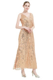 Sequin V-neck Midi 1920s Flapper Dress