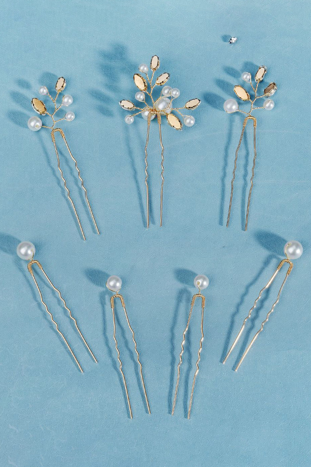 Simple Pearl Rhinestone Handmade Bridal Headpiece