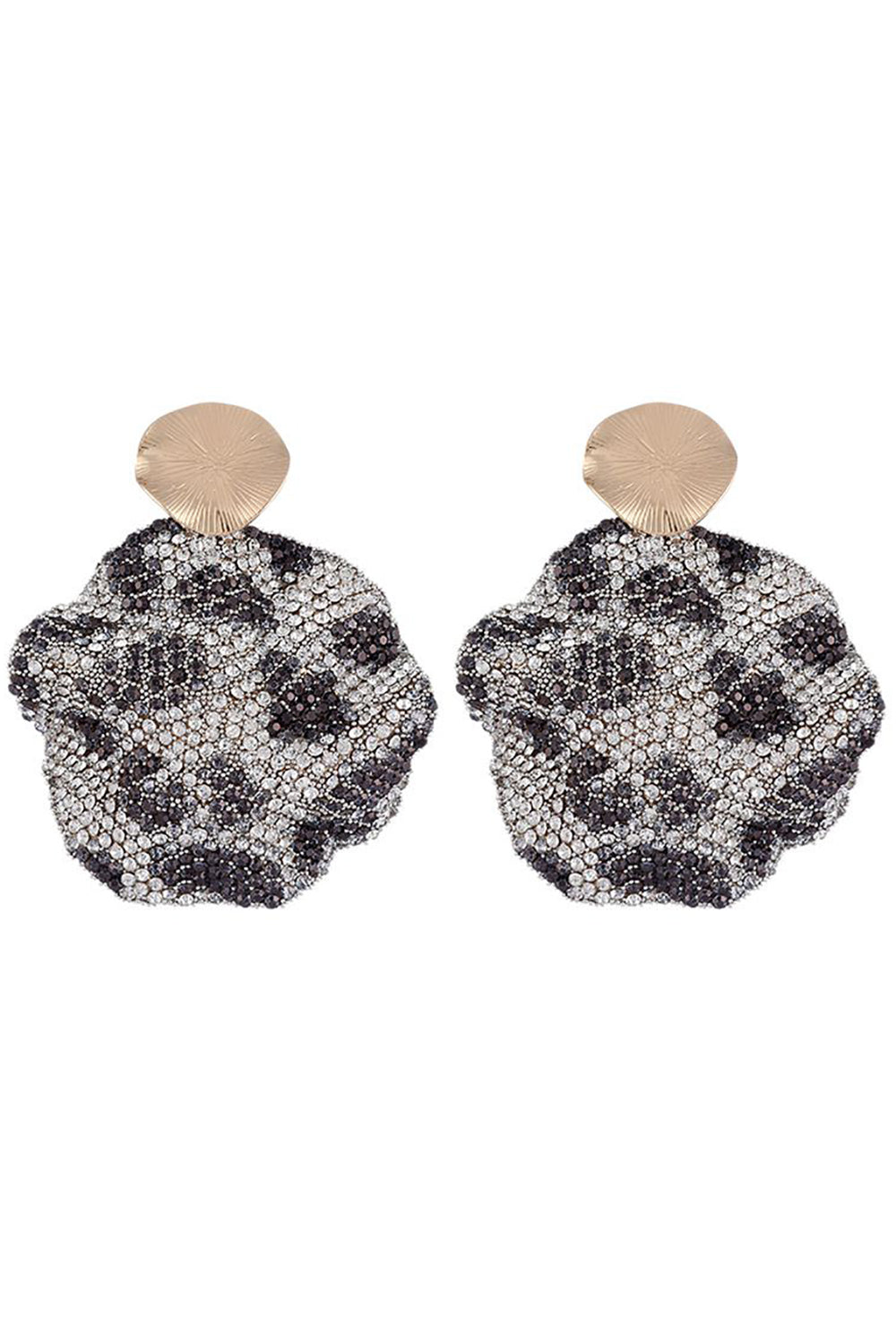 Leopard Rhinestones Sparkly Earrings