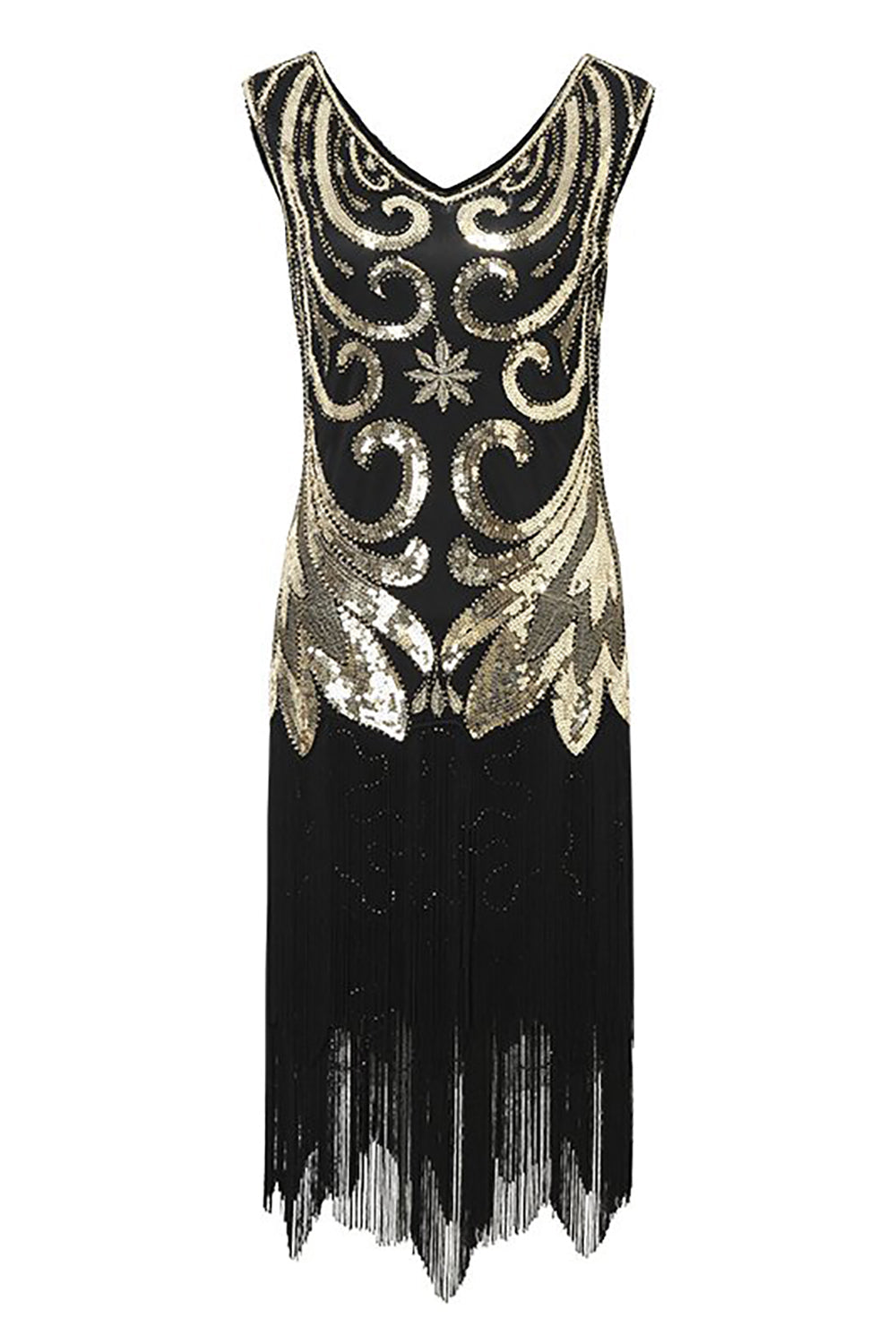 Red Fringes Sparkly 1920s Gatsby Dress