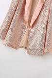 Sparkly Blush Sequins Women Formal Party Blazer