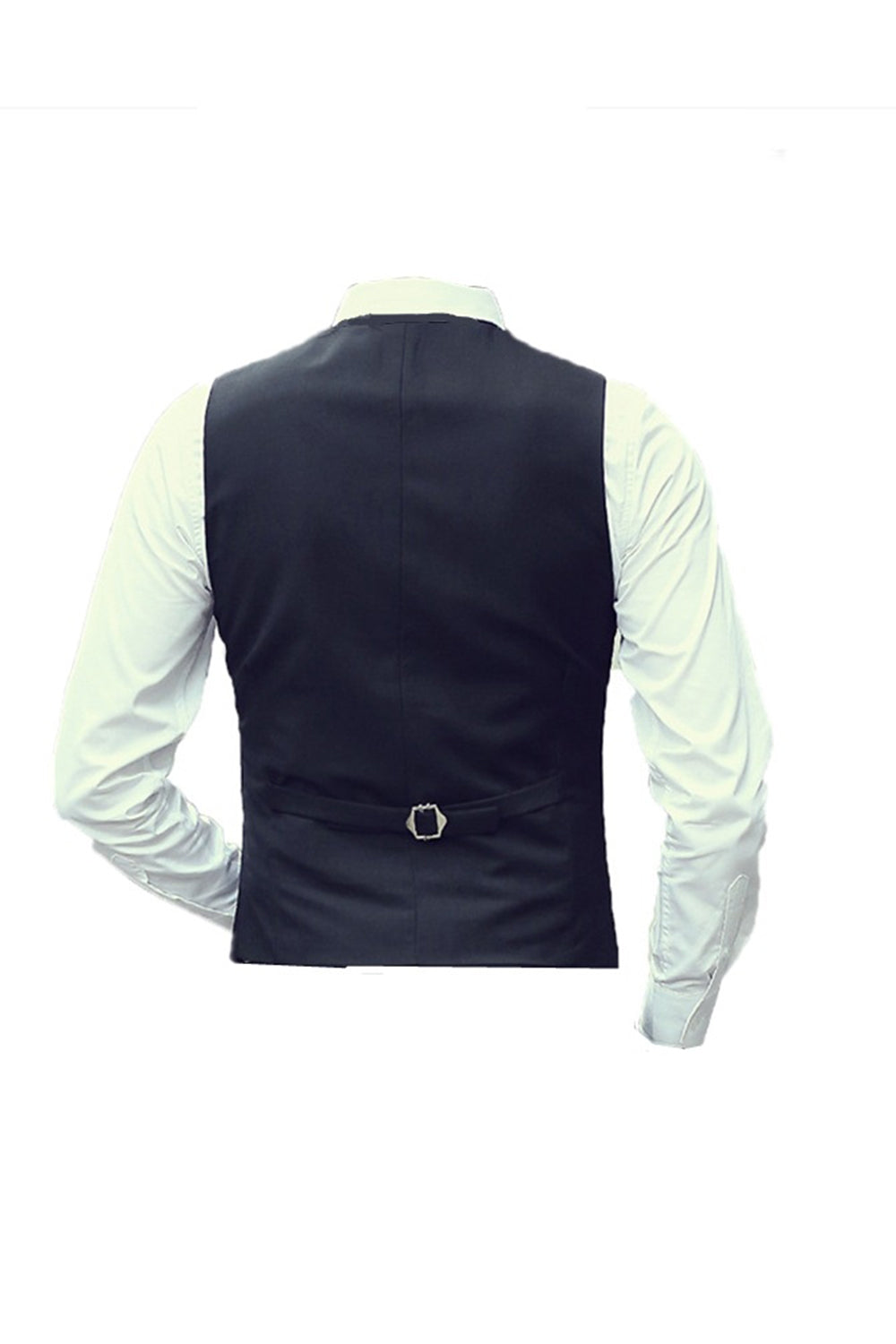Black Single Breasted Men's Suit Vest with Accessories Set