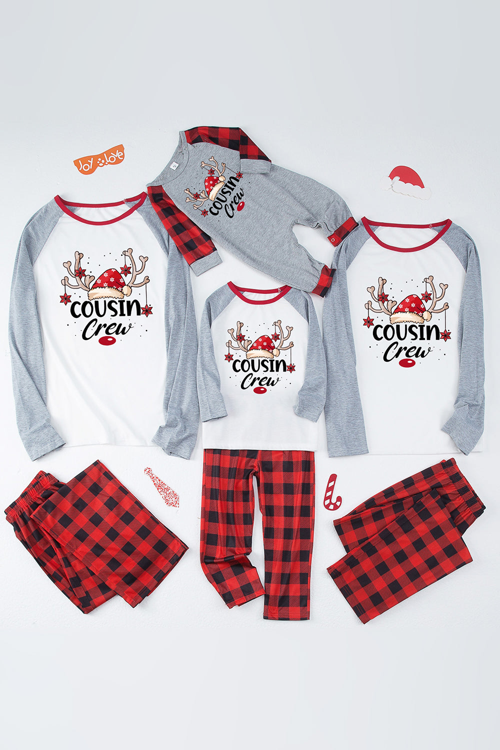 Plaid Christmas Matching Family Print Pajamas