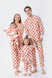 Orange Print Christmas Family Matching Pajamas Set