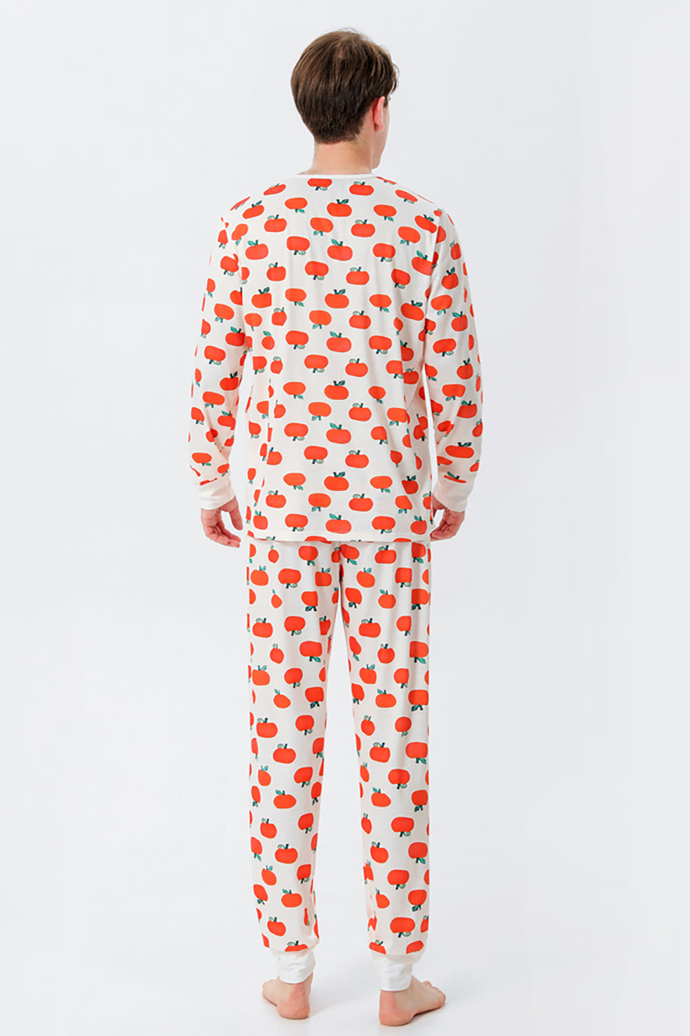 Orange Print Christmas Family Matching Pajamas Set