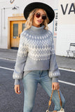 Christmas Coffee High Neck Pullover Knitted Sweater