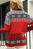 Christmas Red Elk Knitted Pullover Sweater