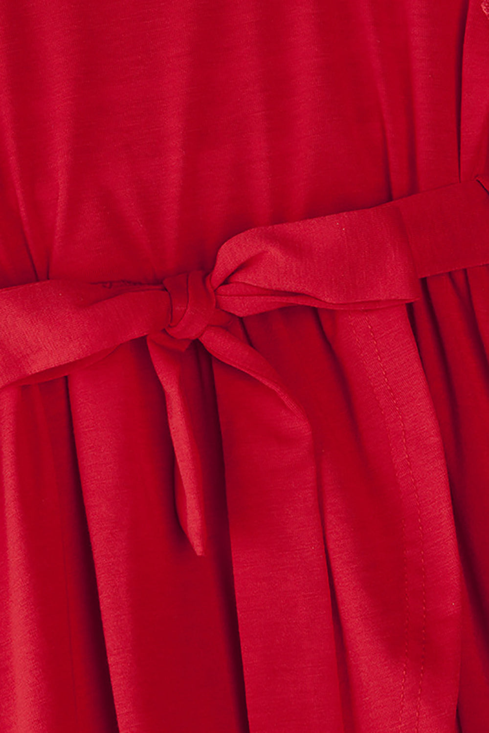 Red Lace Dresses and Long Sleeves T-Shirt Family Matching Outfits